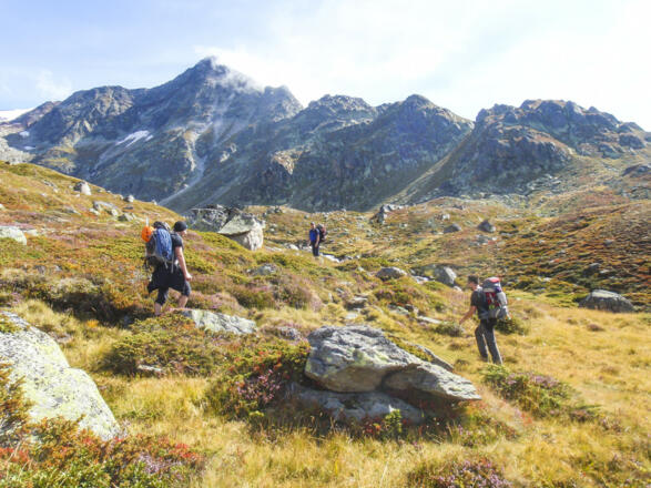 Beim Aufstieg im steilen Gaißkarweg