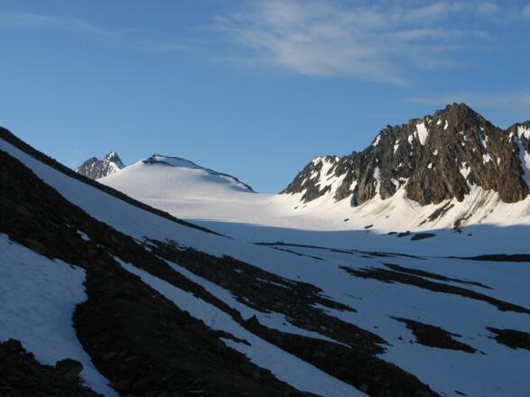Oberer Gurgler Ferner mit Blick auf Hohe Wilde Nordgipfel