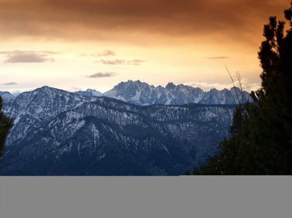 Elferkogel 1603m, Gosaukammblick