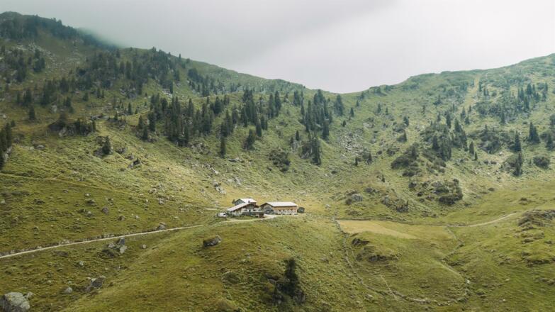 Die Steinbergalm in Inneralpbach Luegergraben