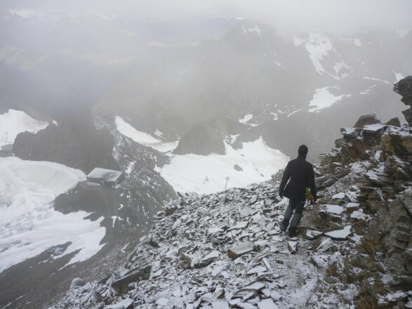 Wetterumschwung auf der Schaufelspitze