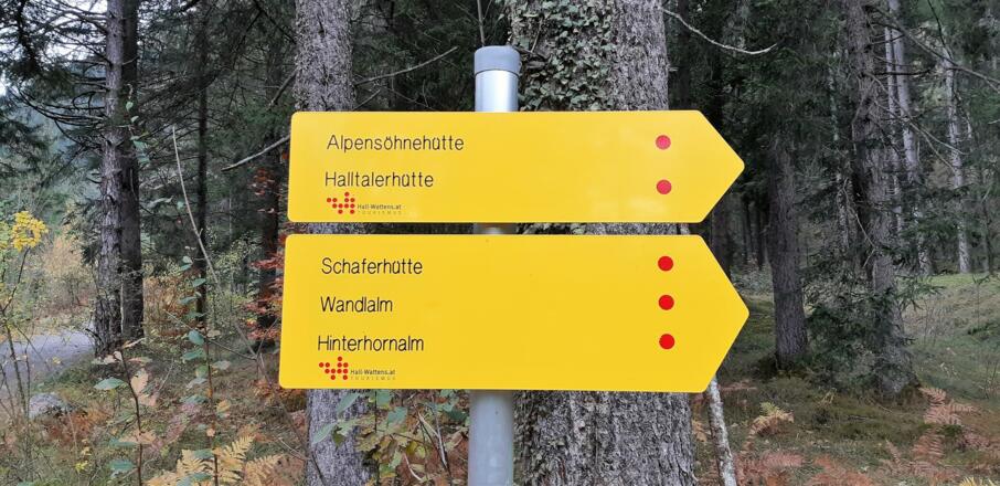 Die Beschilderung macht die Orientierung einfach.