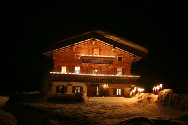 Heimatmuseum im winterlichen Ellmau