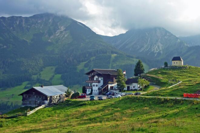 Zugspitzblick aus Zöblen