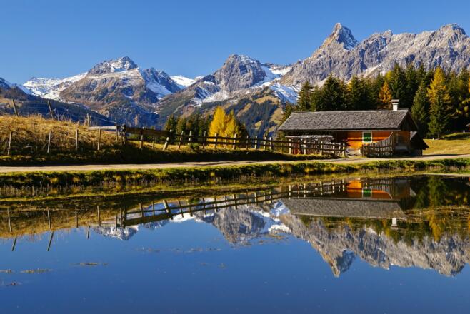 Fritzensee - im Hintergrund die Zimba