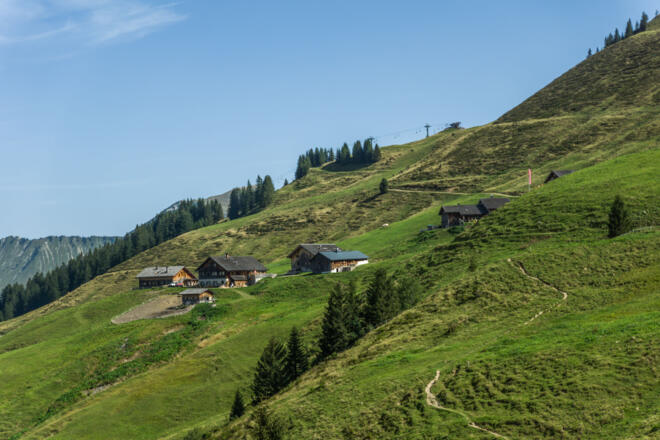 Blick zurück zur Oberpartnomalpe