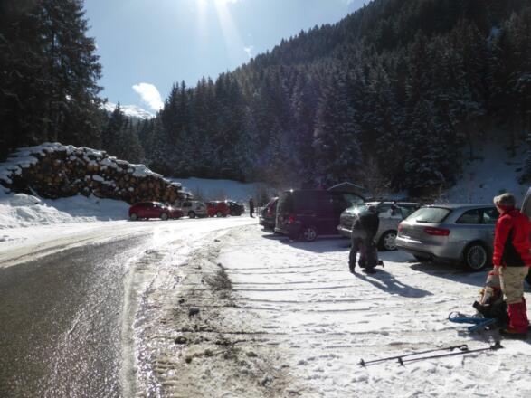 Blick vom Parkplatz ins Fotschertal