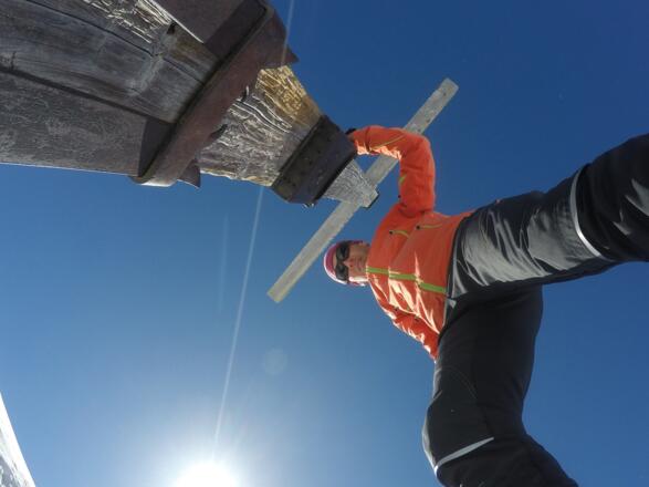 Gipfelselfie Stefan Stadler an der Seekarspitze