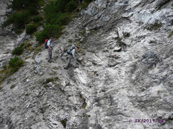 mit Ketten versicherte Querungen