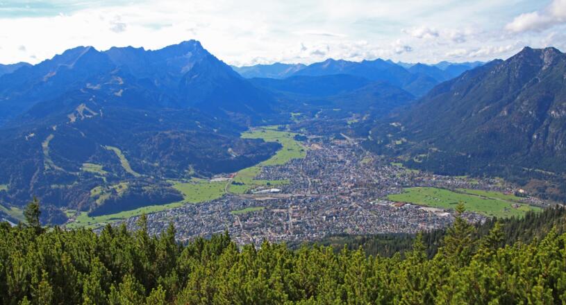 Panoramabild von Garmisch-Partenkirchen