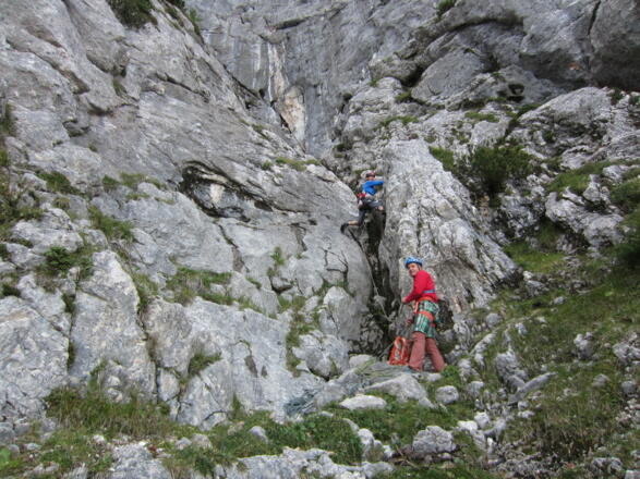 Einstieg &quot;Heimatblick&quot; und direkt links davon beginnt die Tour &quot;Im goldenen Käfig&quot; 