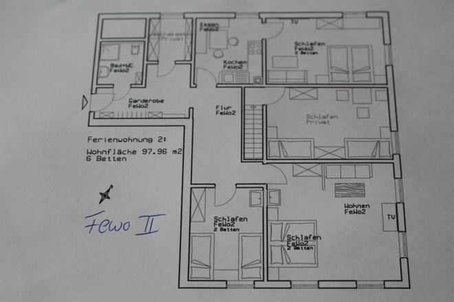 Fewo II Zimmereinteilung