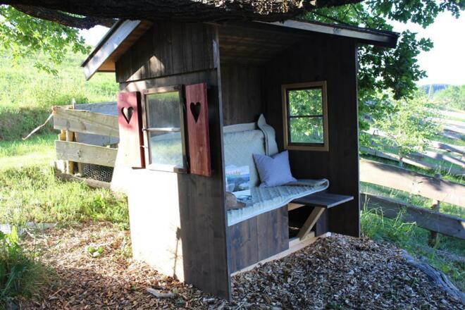 Unser Allgäuer Strandkorb mit Aussicht in die Berg