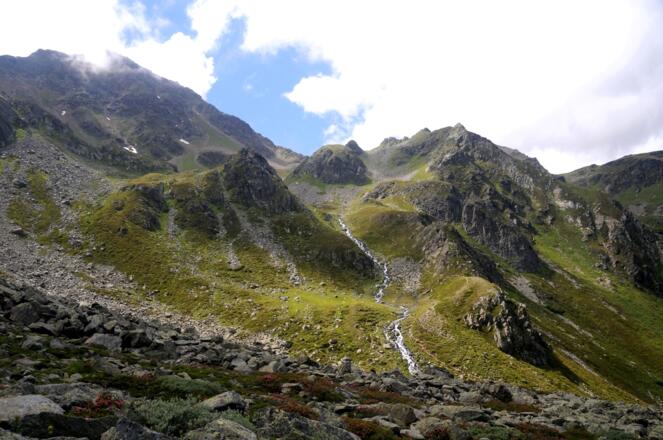 Blick aus dem Urgtal zurück Richtung Spinnsee