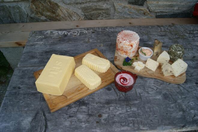 Milchprodukte der Alpe Garnera