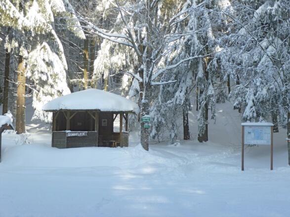 Schuhfleck - Start der Loipe von den Grandsberg-Loipen