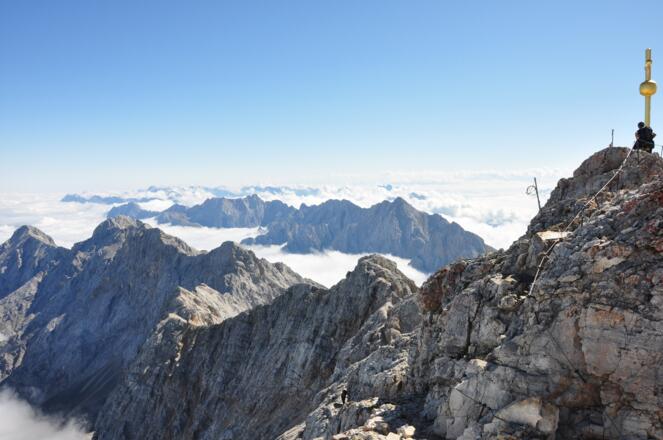 Nur was für ganz Versierte: Der Jubiläumsgrat vom Zugspitzgipfel hinunter zur Alpspitze