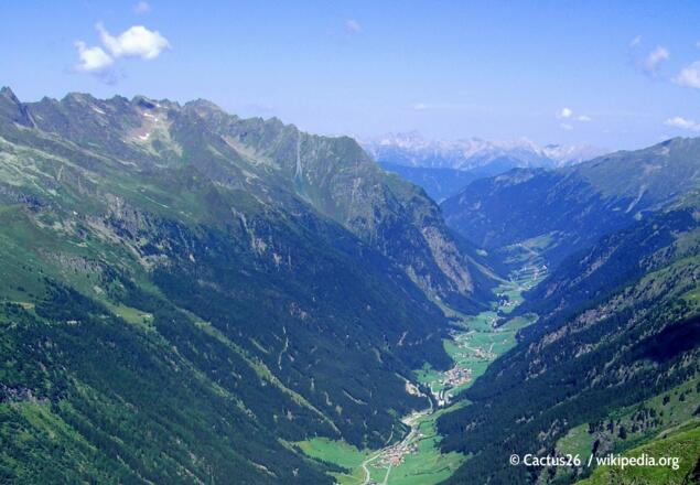 Blick auf das innere Pitztal vom Grabkogel (2651m, oberhalb des Moalandsees) Richtung Norden