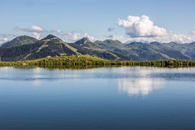 Der Speichersee an der Hohen Salve in Westendorf