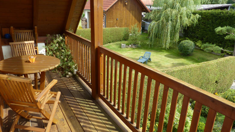 Blick vom Balkon/Gartenansicht