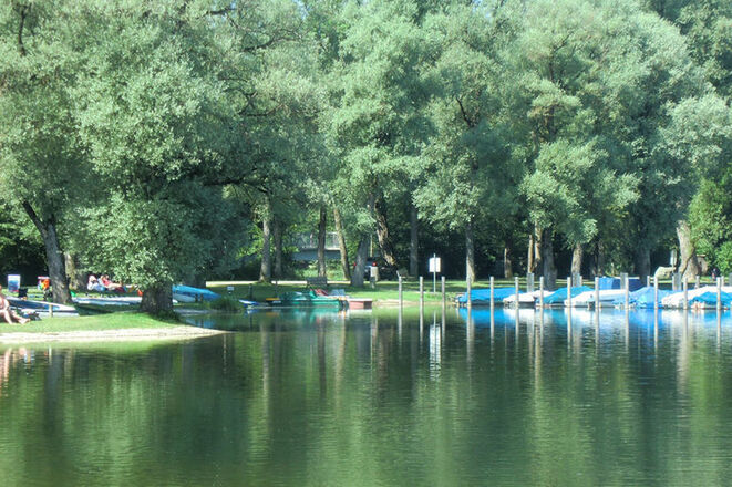 Strandanlage Rimsting - Blick vom Wasser aus