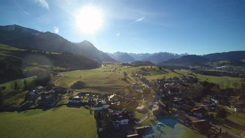 Ausblick von oben auf Hinang