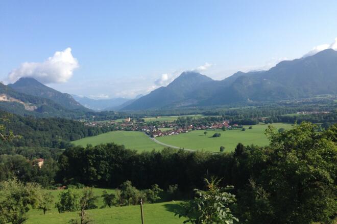 Blick von der Dandlbergalm ins Inntal