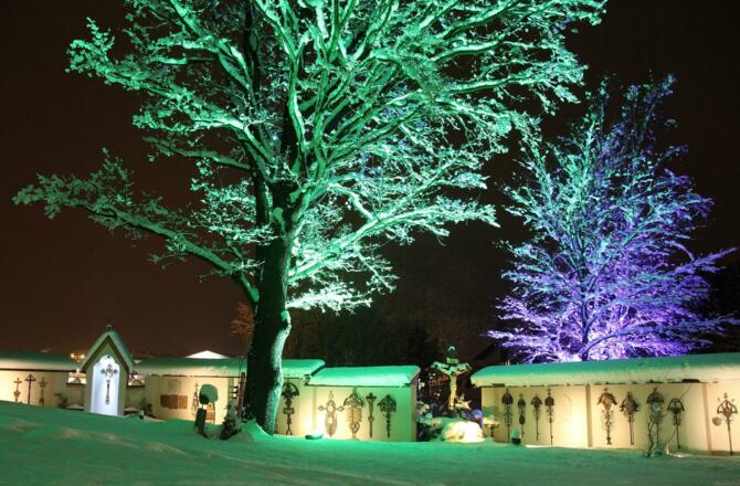 Museumsfriedhof im Winter