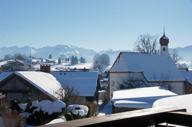 Wintersonne vom Balkon aus