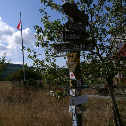 Wegmarkierung bei Oberschwappach