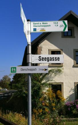 Wegmarkierung in Wohnau