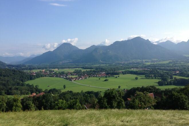 Ausblick von der Dandlbergalm ins Inntal