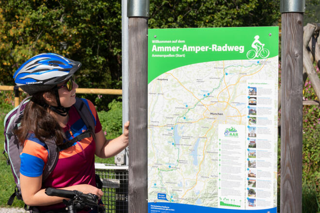 Start Ammer Amper Radweg Ettaler Mühle