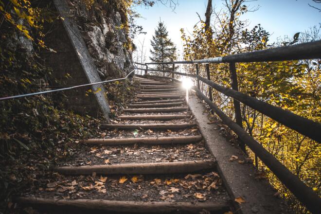 Kaiseraufstieg ins Kaisertal im Herbst