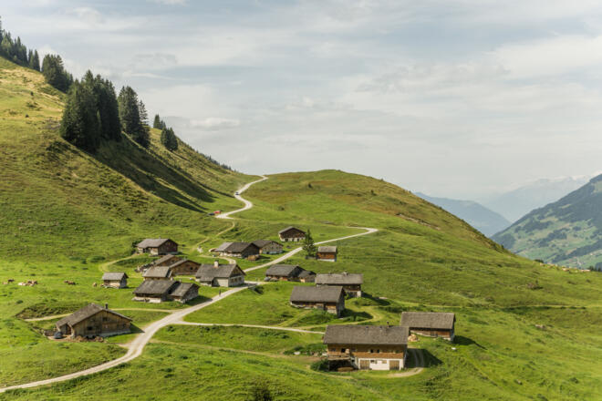 Blick auf Alpe Steris