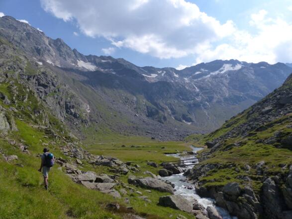 Blick über das Simmingmoos zum Rest des Simmingferners.