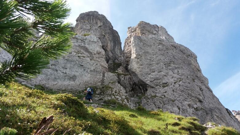 Wir nähern uns der Leiter bei den Drei Schwestern.