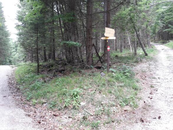 Wegquerung zur Weißensteinalm