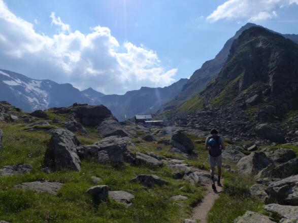 Nach 5 Stunden Gehzeit ist die Bremer Hütte erreicht.
