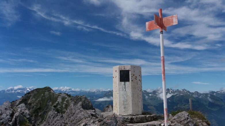 Auf dem Gipfel Garsellikopf, 2105 m.