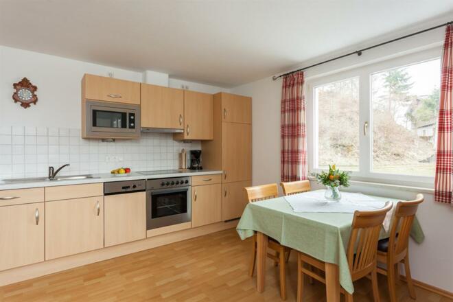 Küche - Ferienwohnung Blumenwiese