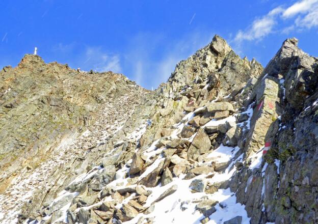 Zerklüfteter Westgrat des Wildgrats