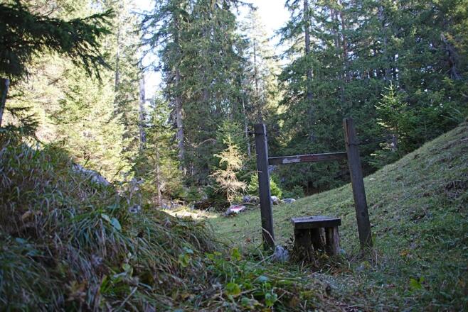 Gernsattel mit Beginn der Kreuzangeralm