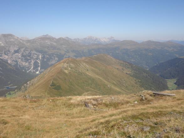 Rückblick auf den Anstiegsweg