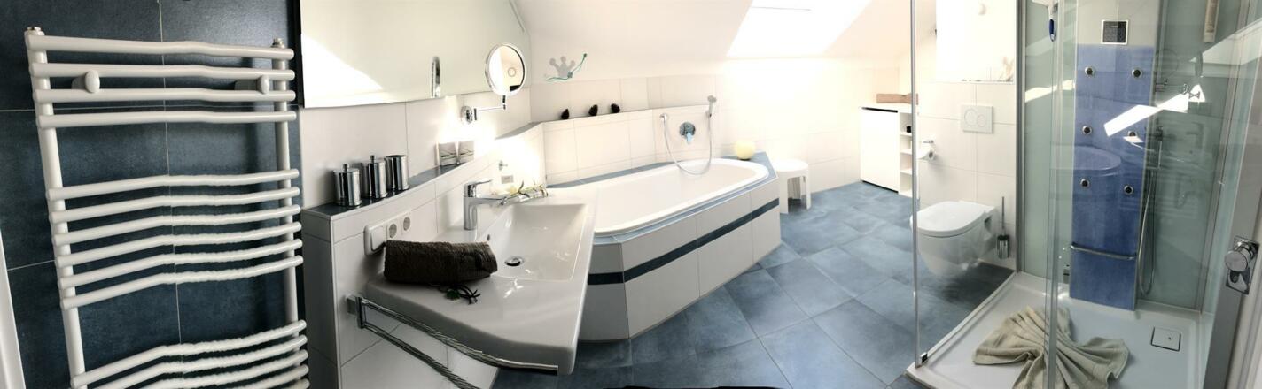 Badezimmer mit Fußbodenheizung