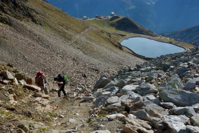 Speicher für Schneekanonen nahe der Rotkogeljochhütte