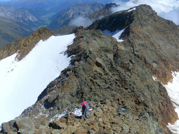 Schneespitze aus dem Ostgratabstieg