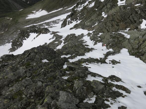 Abstiegsweg gut versichert