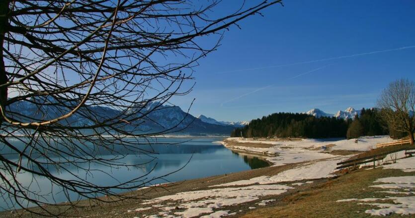Forggensee mit wenig Wasser