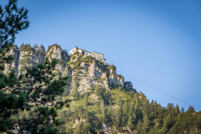 Ausblick auf die Bergstation der Predigtstuhlbahn
